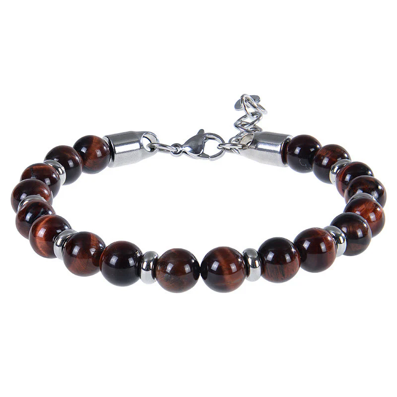 Braccialetto di protezione con perline di pietra naturale di occhio di tigre Buddha Stones - Image 16