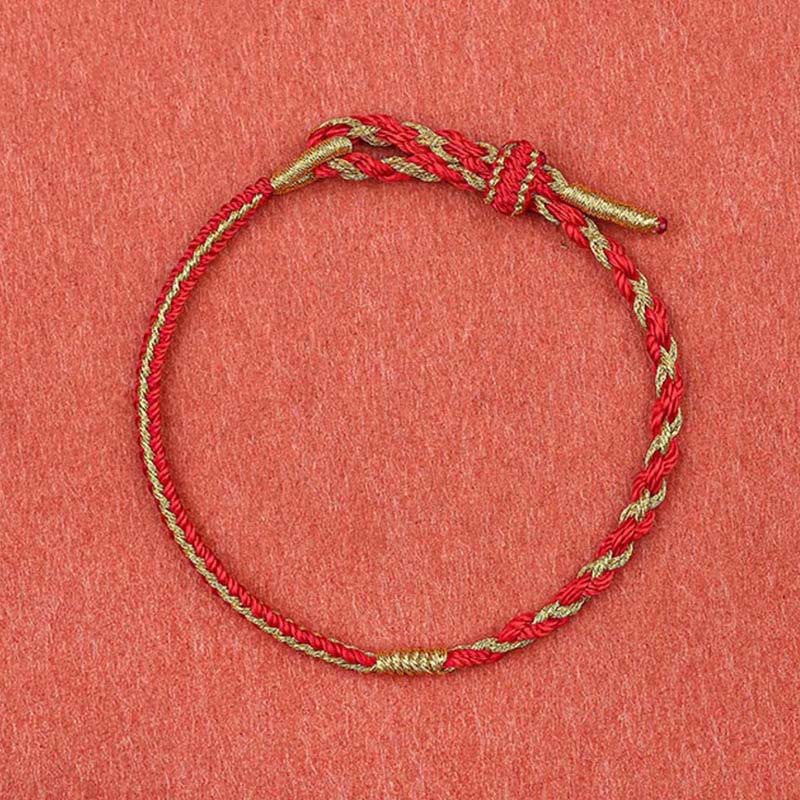 Braccialetto di protezione con treccia in corda, fatto a mano con Buddha Stones , zodiaco cinese, coniglio, gallo, topo, cavallo, drago - Image 10