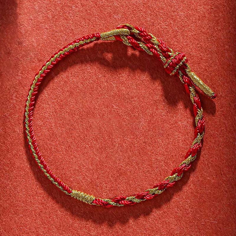 Braccialetto di protezione con treccia in corda, fatto a mano con Buddha Stones , zodiaco cinese, coniglio, gallo, topo, cavallo, drago - Image 9