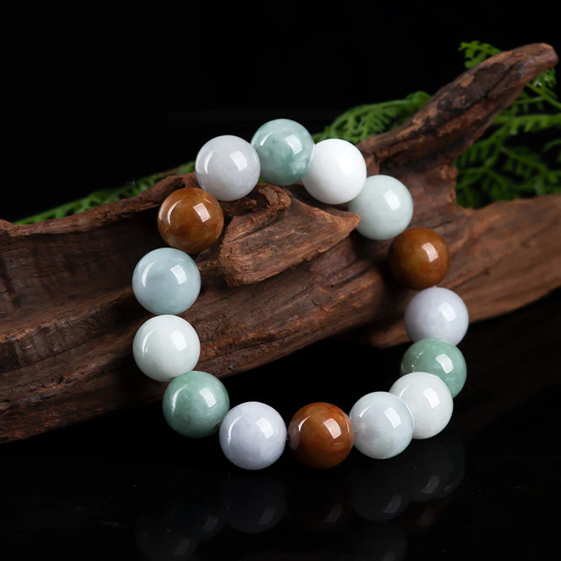 Braccialetto di protezione curativa in giada naturale Buddha Stones - Image 2