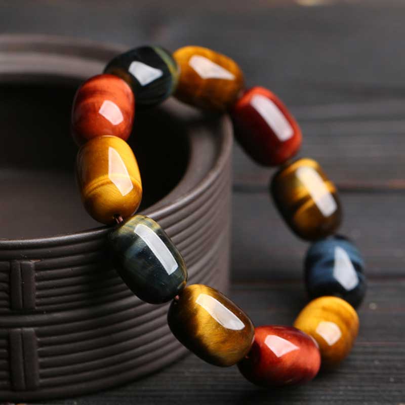 Braccialetto di protezione curativa naturale con occhio di tigre Buddha Stones - Image 2