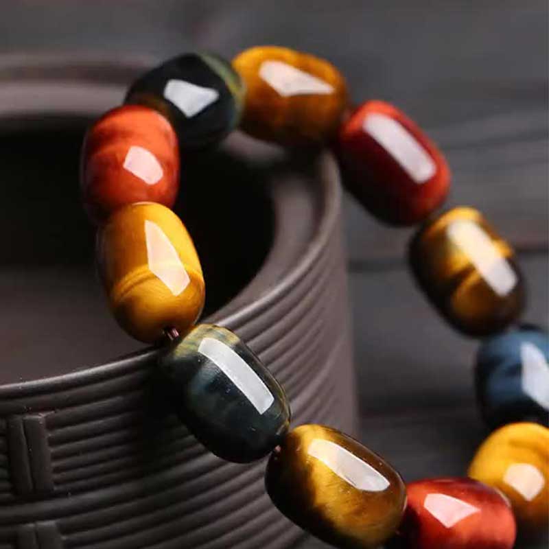 Braccialetto di protezione curativa naturale con occhio di tigre Buddha Stones - Image 7