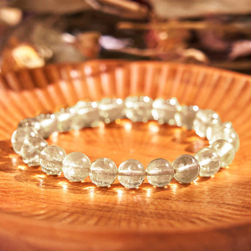 Braccialetto di protezione e buon auspicio in quarzo rutilato naturale Buddha Stones - Image 8