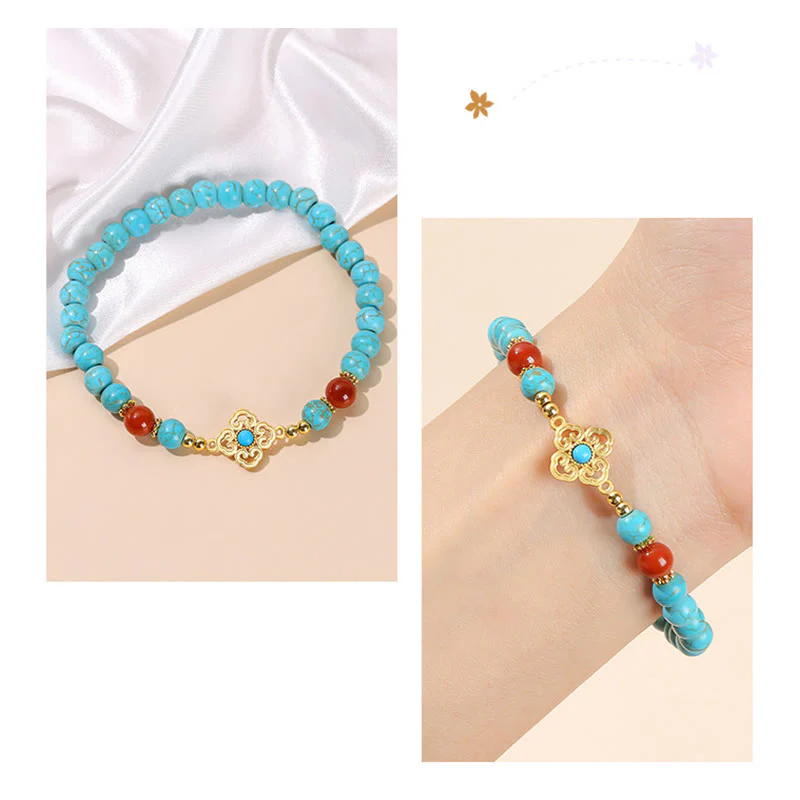 Braccialetto di protezione dell'equilibrio con perline turchesi Buddha Stones - Image 10