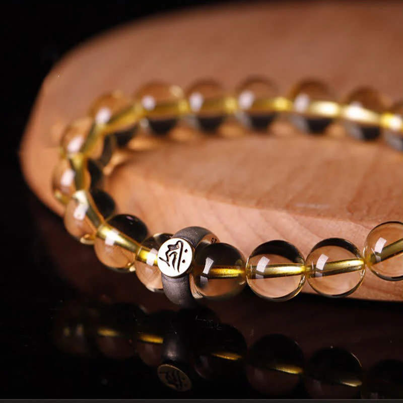 Braccialetto di protezione in argento sterling 925 con zodiaco cinese e Buddha natale in citrino - Image 14