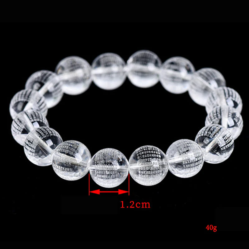 Braccialetto di protezione in cristallo bianco naturale Buddha Stones Heart Sutra - Image 2