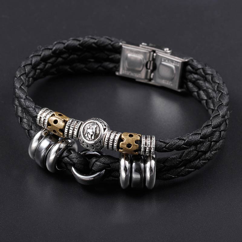 Braccialetto di protezione in ematite con le 12 costellazioni dello zodiaco Buddha Stones - Image 2