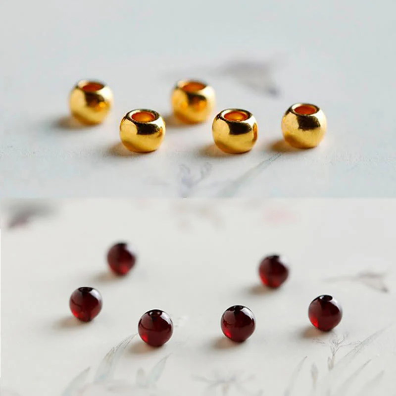 Braccialetto di protezione in granato naturale con pesce koi in oro 999 Buddha Stones - Image 16