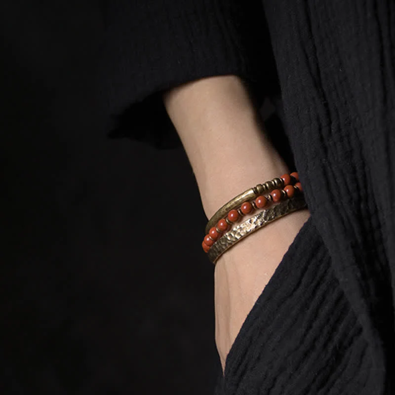 Braccialetto di rame con design semplice Buddha Stones Wealth - Image 4
