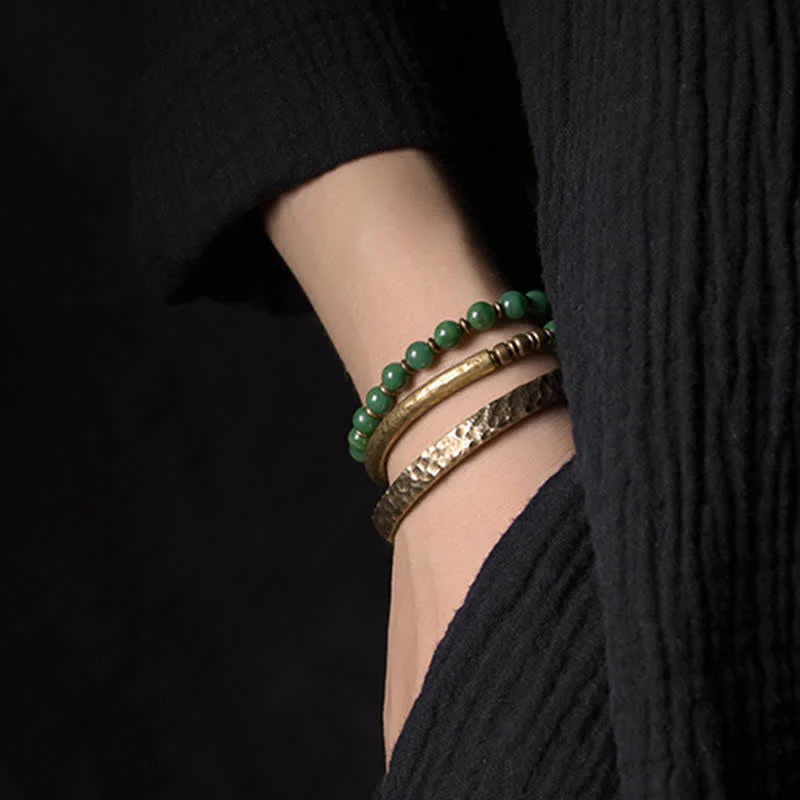 Braccialetto di rame con design semplice Buddha Stones Wealth - Image 5