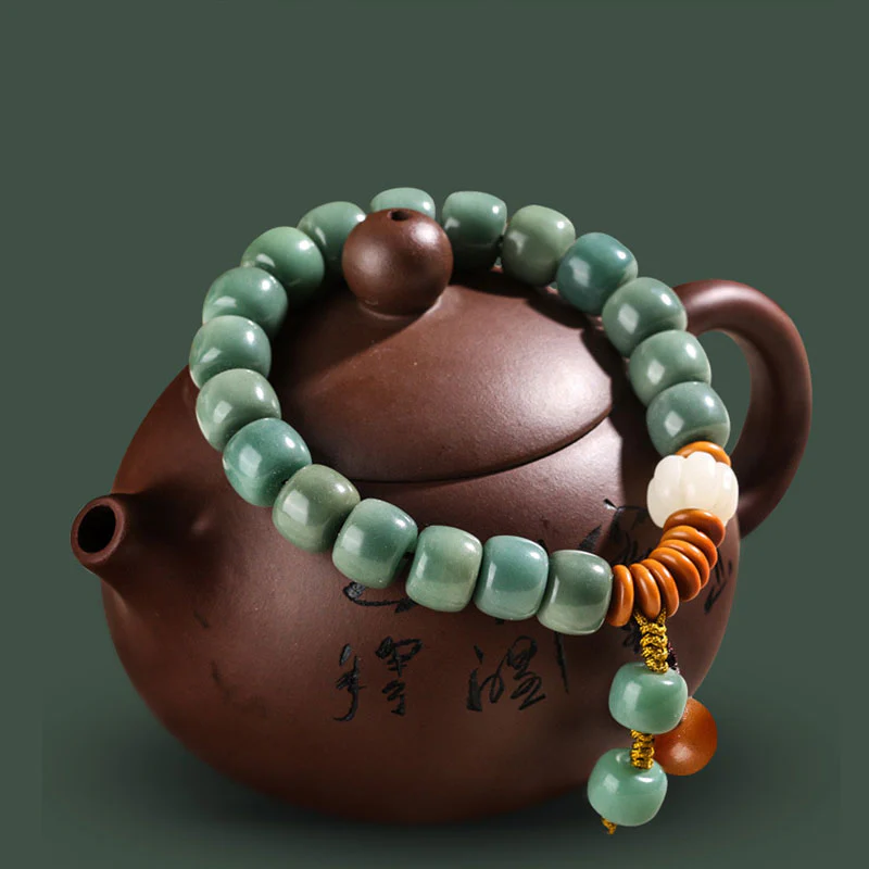 Braccialetto di successo Buddha Stones Cyan Bodhi Seed