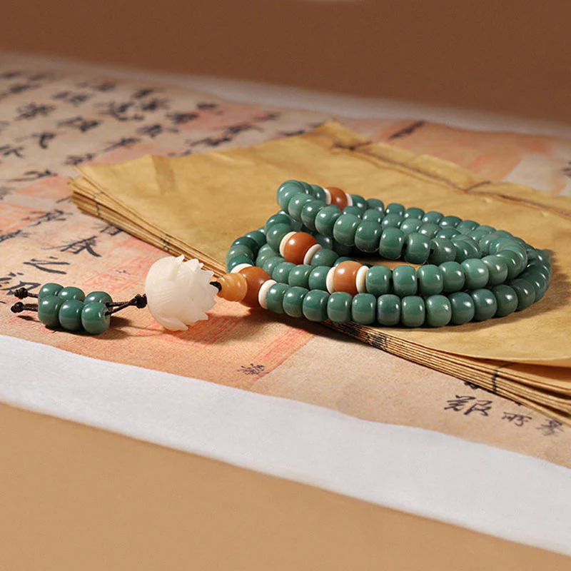 Braccialetto di successo Buddha Stones Lotus Cyan Bodhi Seed - Image 4