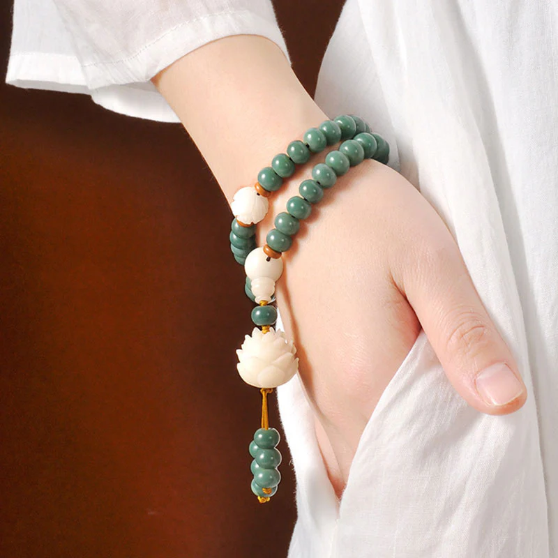 Braccialetto di successo Buddha Stones Lotus Cyan Bodhi Seed - Image 3