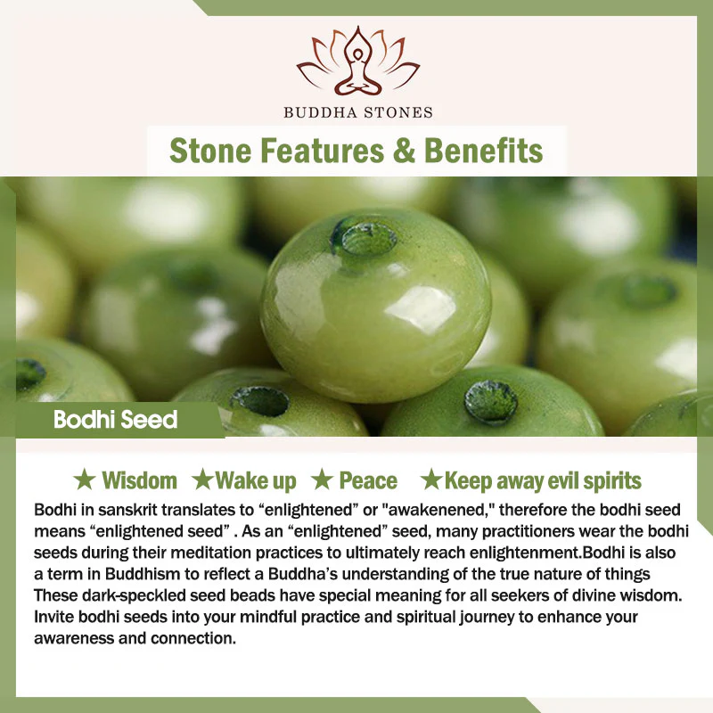 Braccialetto di successo Buddha Stones Lotus Cyan Bodhi Seed - Image 5