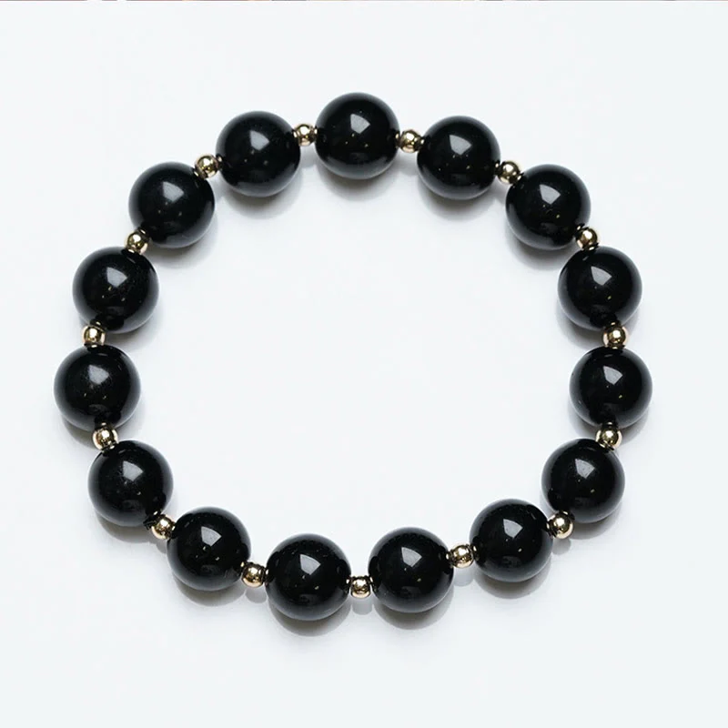 Braccialetto di supporto e protezione con perline di onice nero Buddha Stones 2 pezzi - Image 4