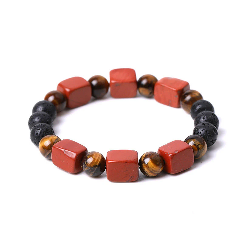 Braccialetto di supporto in pietra lavica con vari cristalli Buddha Stones - Image 37