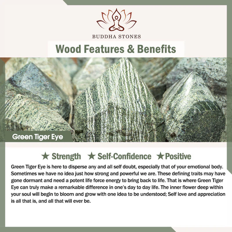 Braccialetto di supporto per l'equilibrio calmo della serie verde Buddha Stones Love Self - Image 19