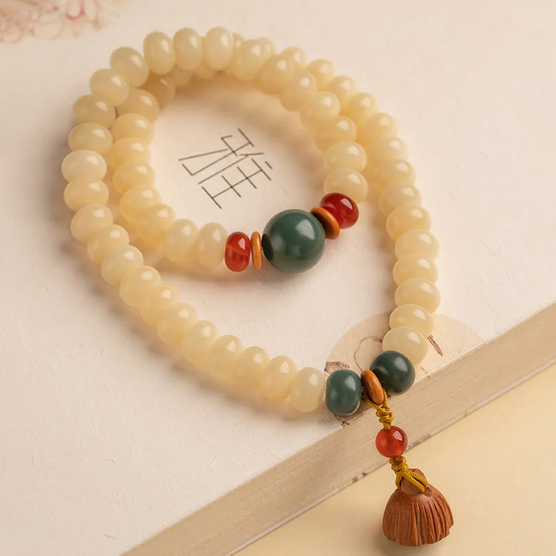 Braccialetto doppio giro Buddha Stones Bodhi Seed Lotus Baccello Charm Peace - Image 12