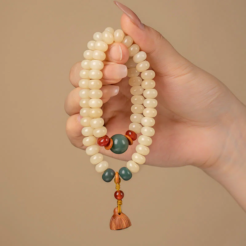 Braccialetto doppio giro Buddha Stones Bodhi Seed Lotus Baccello Charm Peace - Image 3