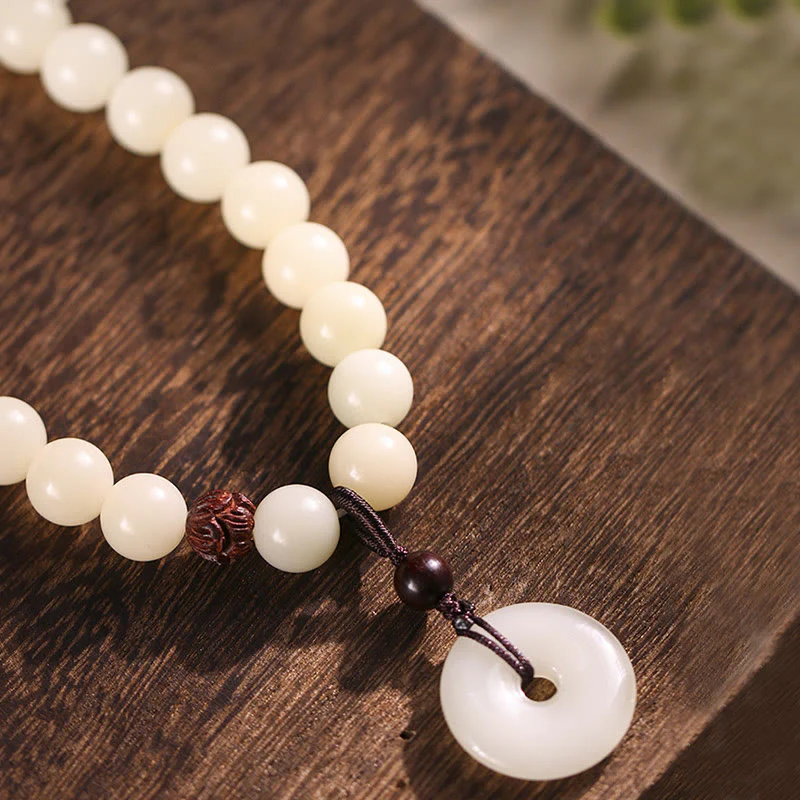 Braccialetto doppio giro Buddha Stones Bodhi Seed Sandalo verde Lotus Peace Buckle Harmony - Image 14