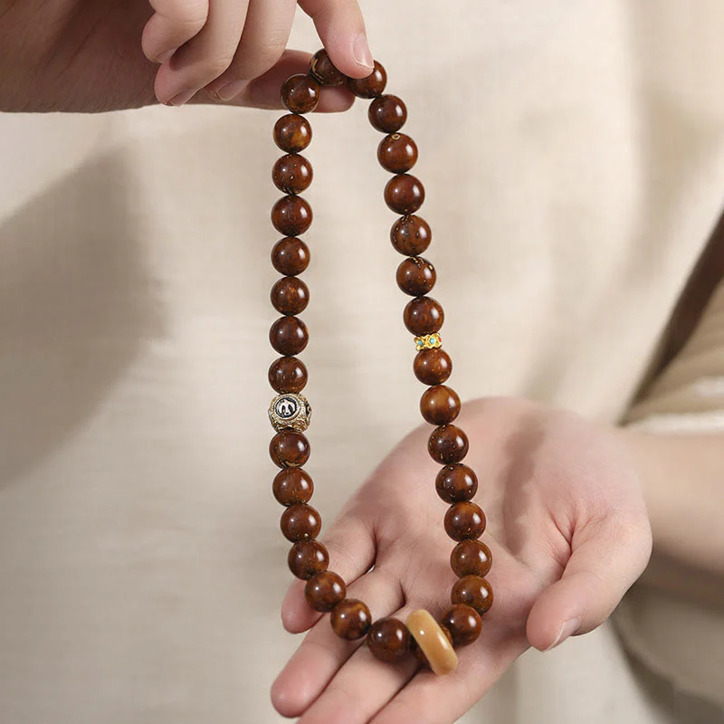 Braccialetto doppio giro Buddha Stones Tibetano Naturale Viola Oro Ratto Bodhi Seed Ricchezza - Image 4