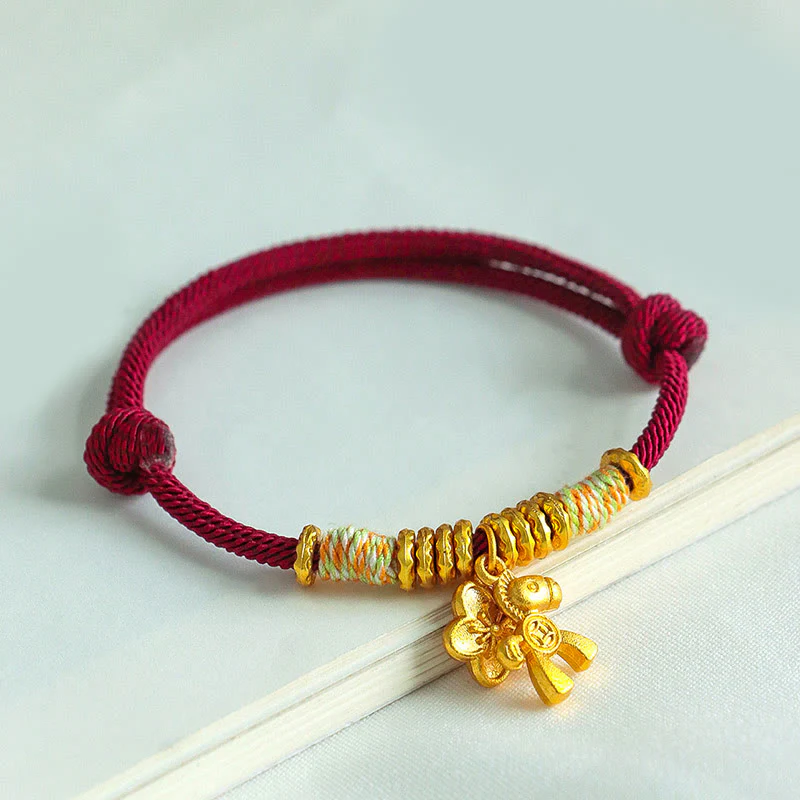 Braccialetto fatto a mano con ciondolo a forma di fiore dell'anno del cavallo con cordino rosso Buddha Stones - Image 10