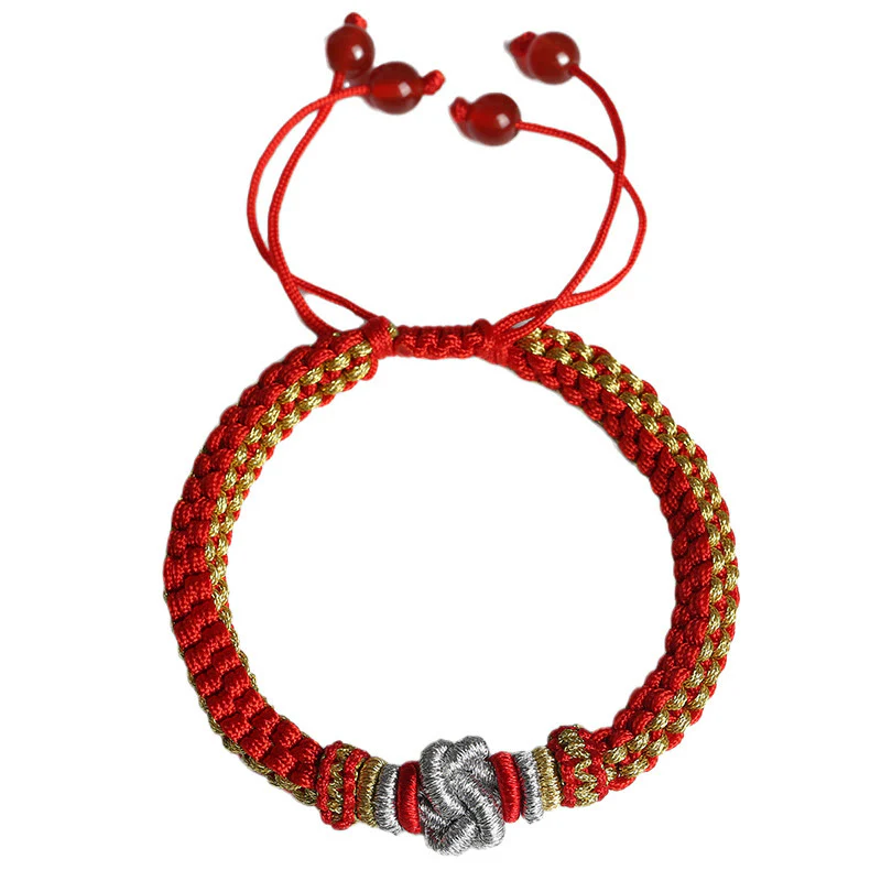 Braccialetto fatto a mano con nodo d'amore vero e colorato in Buddha Stones, fortuna - Image 17