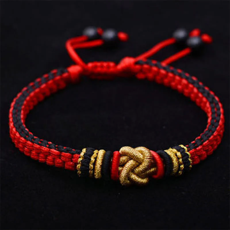 Braccialetto fatto a mano con nodo d'amore vero e colorato in Buddha Stones, fortuna - Image 7