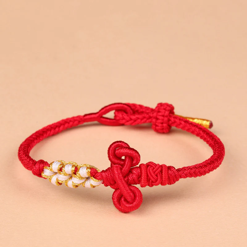 Braccialetto in corda intrecciata con nodo Wenchang fatto a mano Buddha Stones e forza fortunata - Image 7