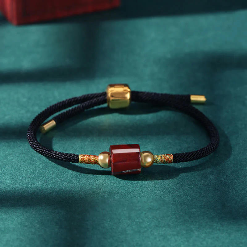 Braccialetto in corda intrecciata con protezione dalla fortuna in malachite, fatto a mano in Tibet, con Buddha Stones verde e pietra rossa - Image 16