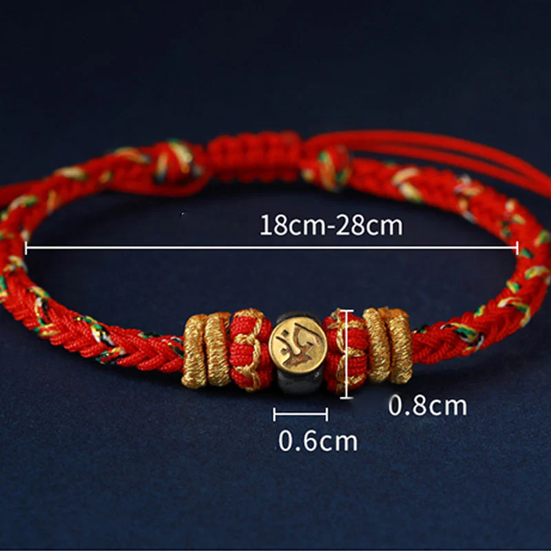 Braccialetto in corda intrecciata in argento con pietre Buddha Stones, zodiaco cinese, Buddha natale - Image 10