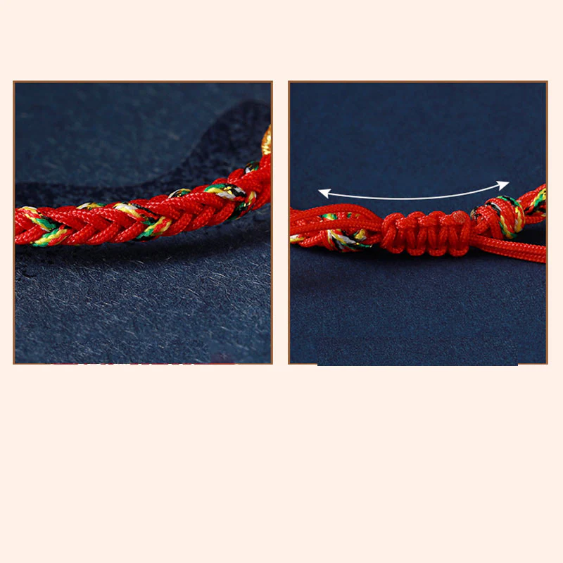 Braccialetto in corda intrecciata in argento con pietre Buddha Stones, zodiaco cinese, Buddha natale - Image 12