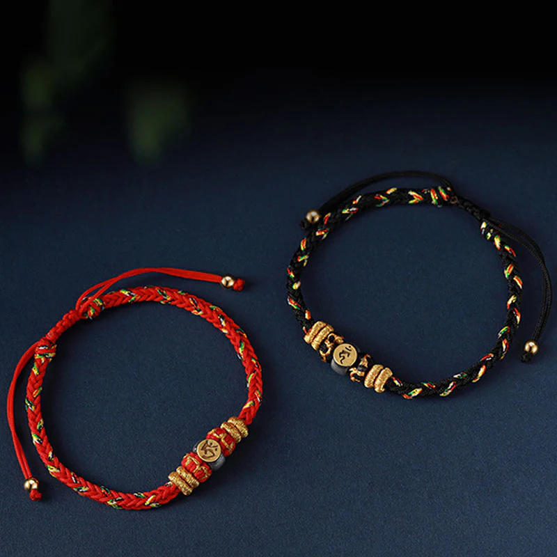 Braccialetto in corda intrecciata in argento con pietre Buddha Stones, zodiaco cinese, Buddha natale - Image 14