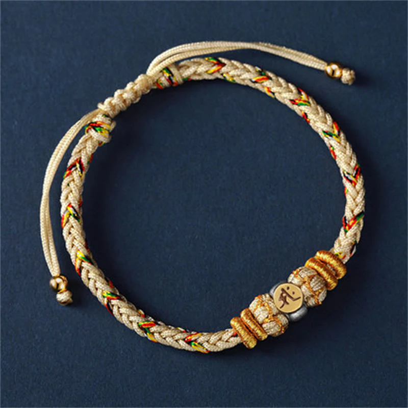 Braccialetto in corda intrecciata in argento con pietre Buddha Stones, zodiaco cinese, Buddha natale - Image 17