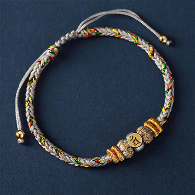 Braccialetto in corda intrecciata in argento con pietre Buddha Stones, zodiaco cinese, Buddha natale - Image 18