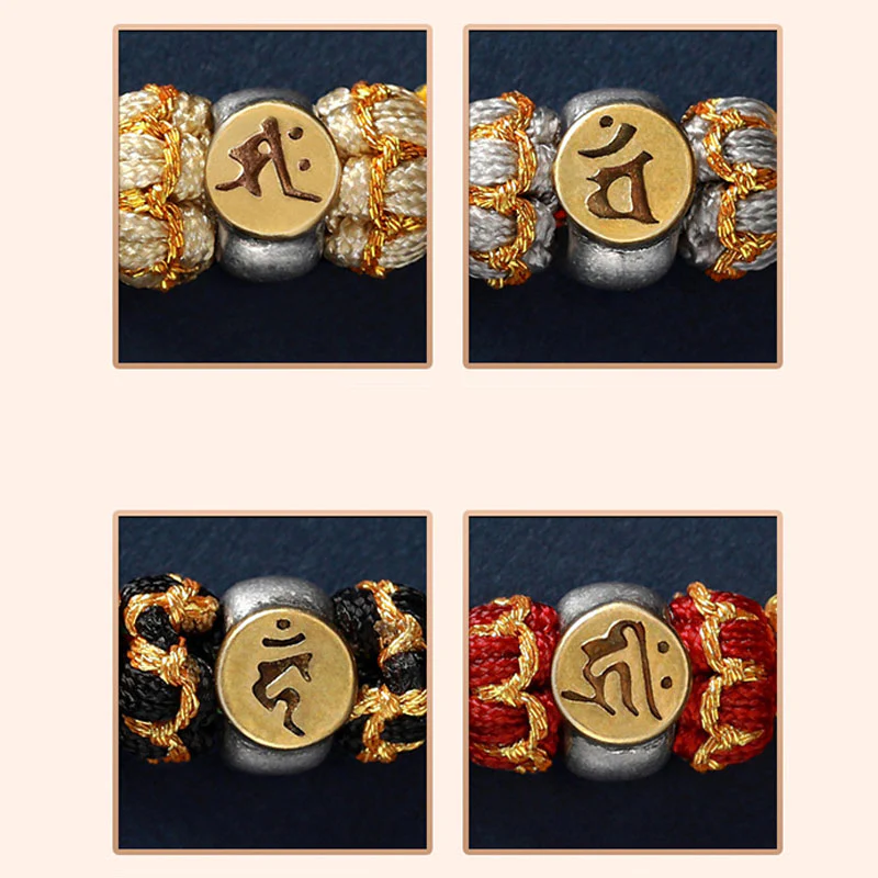 Braccialetto in corda intrecciata in argento con pietre Buddha Stones, zodiaco cinese, Buddha natale - Image 22