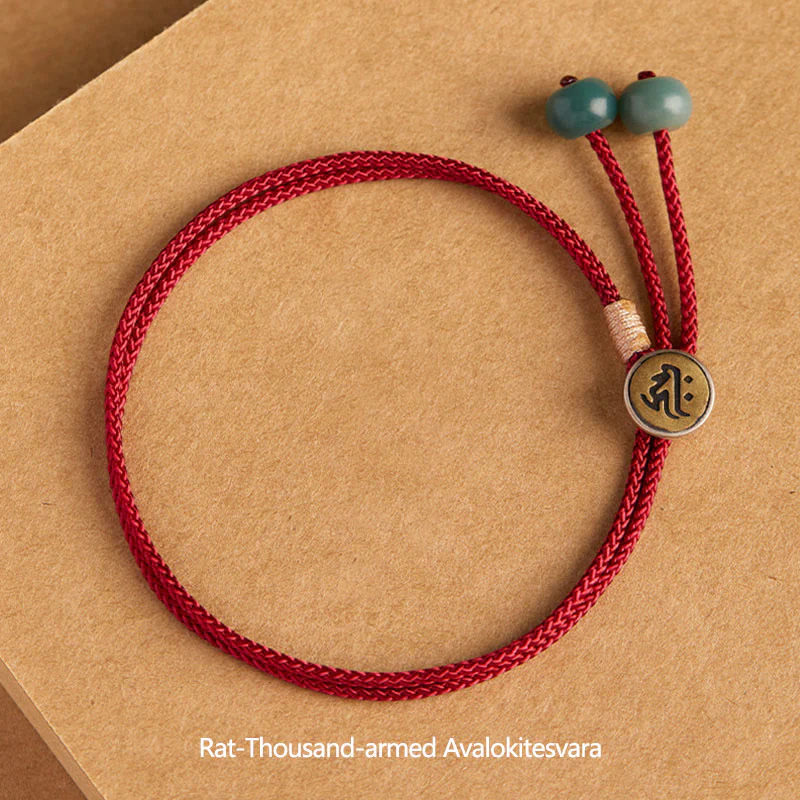 Braccialetto in corda rossa intrecciata con semi di Bodhi Buddha Stones , fatto a mano, in argento sterling 925, con zodiaco cinese, Buddha di Natale - Image 12