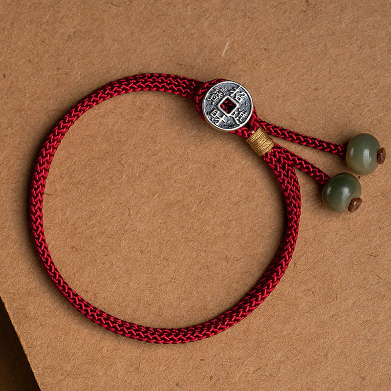Braccialetto in corda rossa intrecciata con semi di Bodhi Buddha Stones , fatto a mano, in argento sterling 925, con zodiaco cinese, Buddha di Natale - Image 14