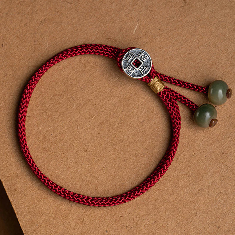 Braccialetto in corda rossa intrecciata con semi di Bodhi Buddha Stones , fatto a mano, in argento sterling 925, con zodiaco cinese, Buddha di Natale - Image 18