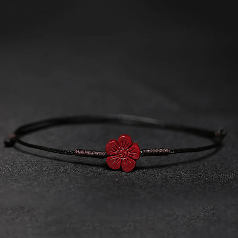 Braccialetto intrecciato con benedizione di Buddha Stones , fatto a mano, con fiore di prugna, quadrifoglio, PiXiu, loto, pesce koi, cinabro - Image 19