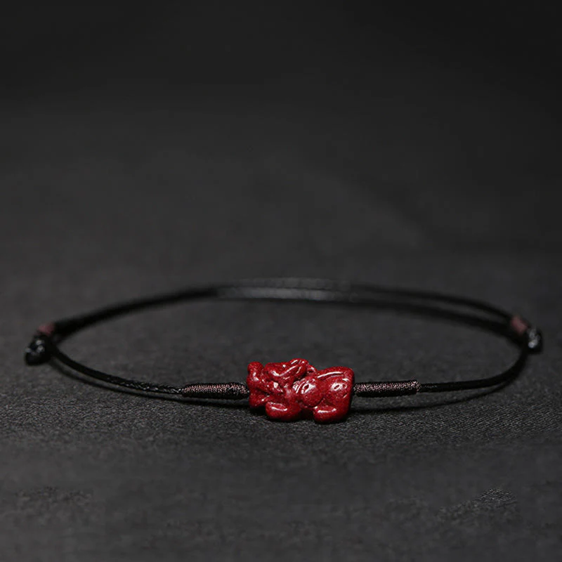 Braccialetto intrecciato con benedizione di Buddha Stones , fatto a mano, con fiore di prugna, quadrifoglio, PiXiu, loto, pesce koi, cinabro - Image 21