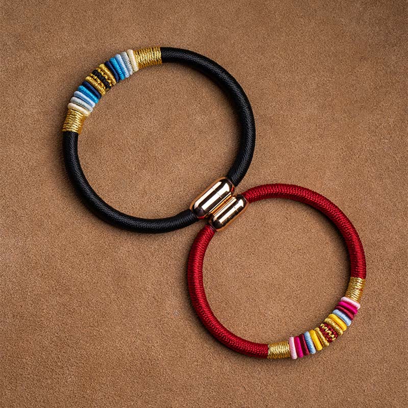 Braccialetto intrecciato con fibbia magnetica e protezione del nodo King Kong fatto a mano tibetano Buddha Stones - Image 15