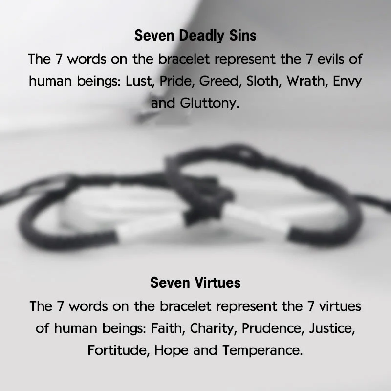 Braccialetto intrecciato Seven Deadly Sins Seven Virtues - Image 2