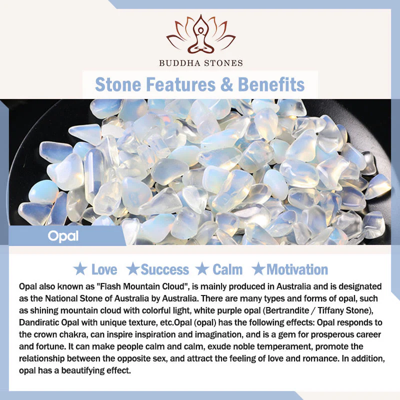 Braccialetto motivazionale con perline ultrasottili in opale naturale da 2 mm di Buddha Stones - Image 7