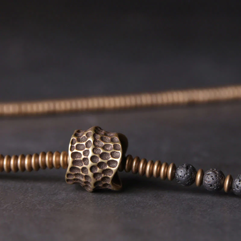 Bracciale multistrato in ottone e rame con Buddha Stones - Image 5