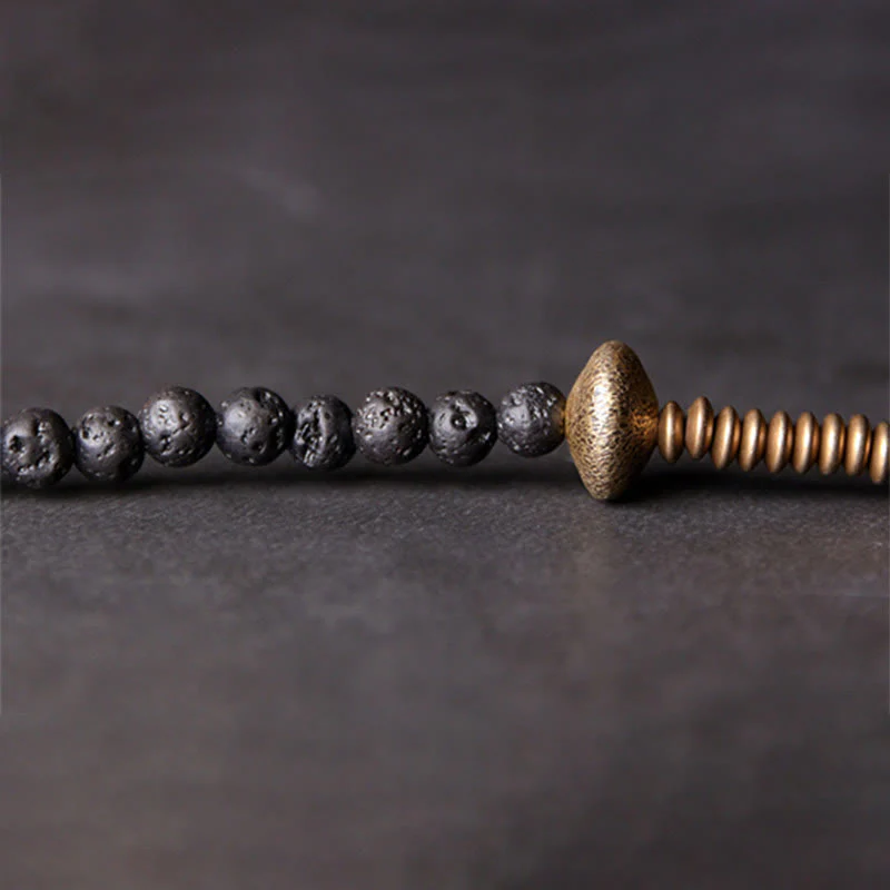 Bracciale multistrato in ottone e rame con Buddha Stones - Image 6