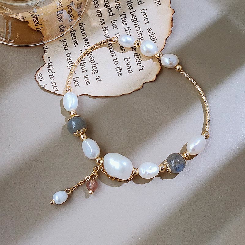 Braccialetto ottimismo con perle di quarzo fragola, pietra di luna e Buddha Stones - Image 6