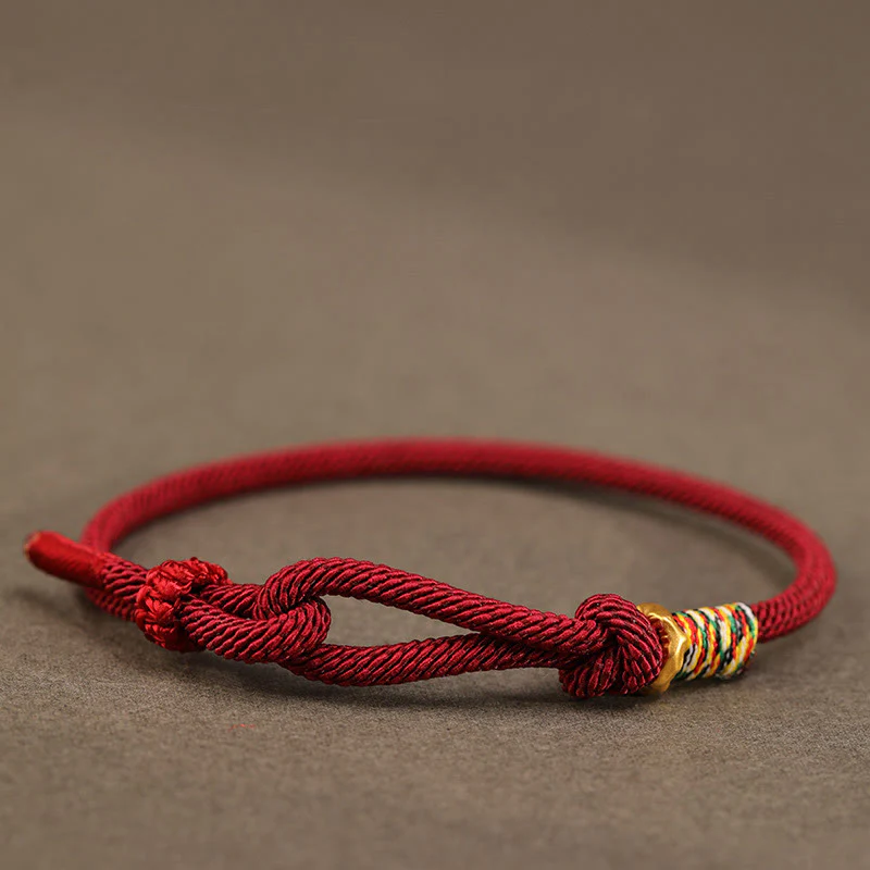 Braccialetto portafortuna con moneta in argento sterling 925 e argento sterling 999 con cordino rosso Buddha Stones - Image 12