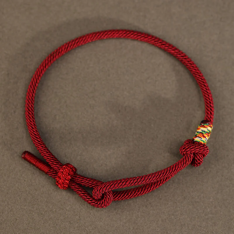 Braccialetto portafortuna con moneta in argento sterling 925 e argento sterling 999 con cordino rosso Buddha Stones - Image 2