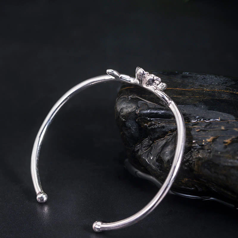 Braccialetto portafortuna in argento sterling 925 con fiori di ciliegio Buddha Stones - Image 10